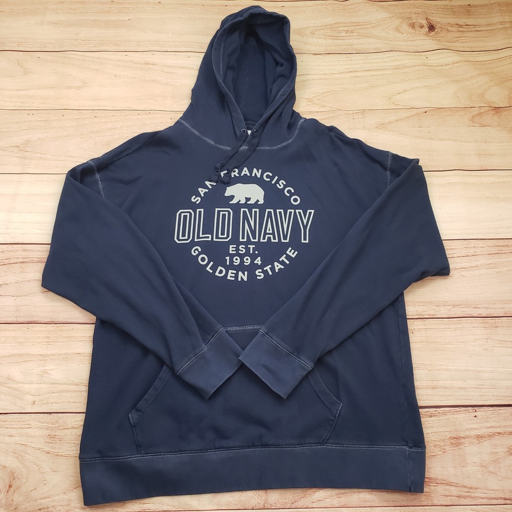 Old Navy Sweater Mens Extra Large Blue Pullover San Francisco Golden State Logo